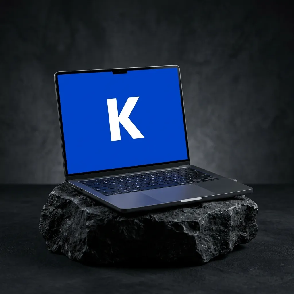 Laptop Pedestal Mockup